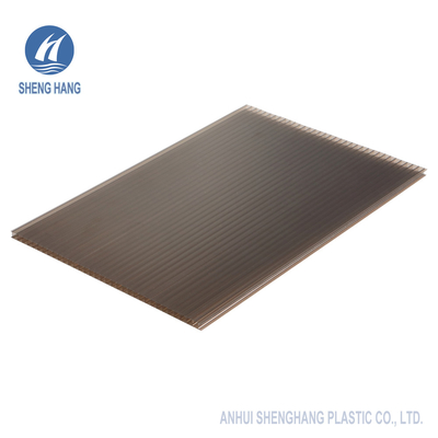 พลาสติก PC Twin Wall แผ่นโพลีคาร์บอเนตกลวง สีเขียว