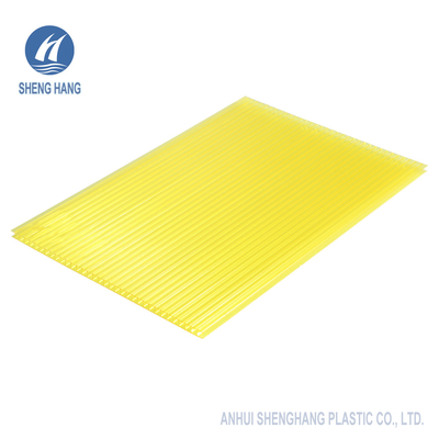 พลาสติก PC Twin Wall แผ่นโพลีคาร์บอเนตกลวง สีเขียว