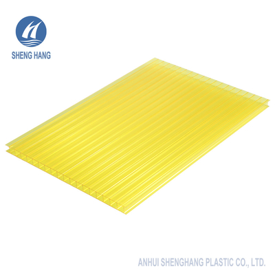 8mm Polycarbonate Hollow แผ่น UV Protection Twin Wall