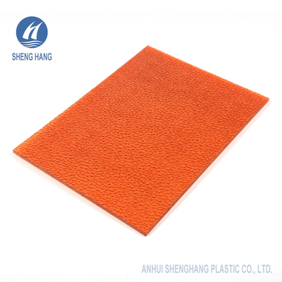 Lichee Pattern PC แผ่นแข็งโพลีคาร์บอเนตที่มีลายนูน ASTM D648 1220 * 2440mm