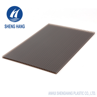 SGS 10mm Twin Wall แผ่นโพลีคาร์บอเนต Workshops แผ่นหลังคา Bronze
