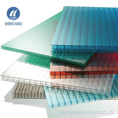 SGS 10mm Twin Wall แผ่นโพลีคาร์บอเนต Workshops แผ่นหลังคา Bronze