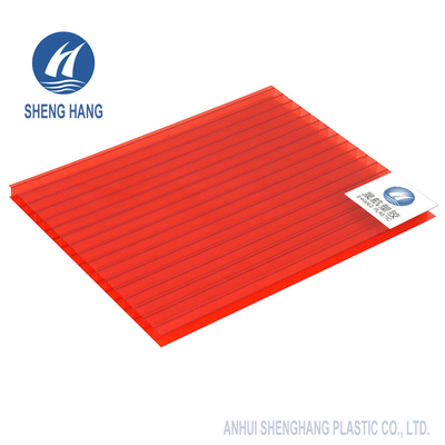 แผ่นโพลีคาร์บอเนตฝาผนังคู่ใส 2.1 * 6m PC Board Roof Coextrusion UV Proof