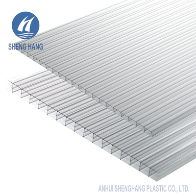 แผ่นโพลีคาร์บอเนตฝาผนังคู่ใส 2.1 * 6m PC Board Roof Coextrusion UV Proof