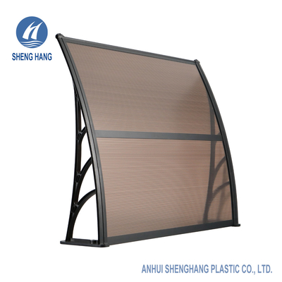 กันสาดหน้าต่างโพลีคาร์บอเนตใส กันสาดประตูพลาสติก Sun Snow Protection