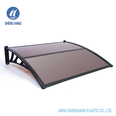 100 * 120 ซม. กันสาดพลาสติกโพลีคาร์บอเนต PC กันสาดประตูหน้าต่าง Hail Protection