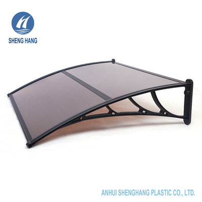 100 * 120 ซม. กันสาดพลาสติกโพลีคาร์บอเนต PC กันสาดประตูหน้าต่าง Hail Protection