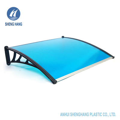 กันสาดโพลีคาร์บอเนตสีน้ำเงินกันลม PC Canopy Weatherproof Fireproof