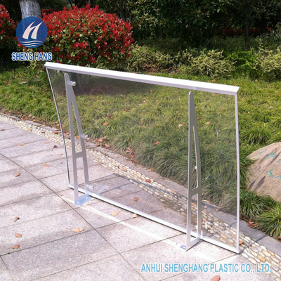 ประตูระเบียง 3mm ใสโพลีคาร์บอเนต Canopy Anti Aluminium Alloy