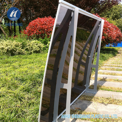 55'' X 35&quot; กันสาดโพลีคาร์บอเนตโค้ง Alu Bracket กันสาดประตูหน้าต่าง