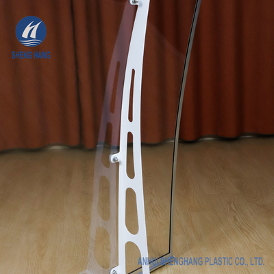 หลังคาโพลีคาร์บอเนตที่เป็นของแข็งกันน้ำ 4.6ft × 3ft พร้อมขายึดโลหะEco