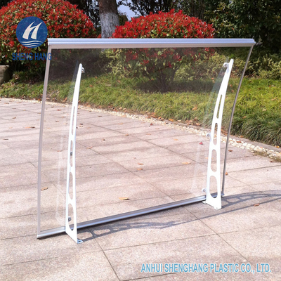 หลังคาโพลีคาร์บอเนตที่เป็นของแข็งกันน้ำ 4.6ft × 3ft พร้อมขายึดโลหะEco