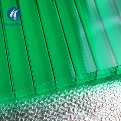 สี่เหลี่ยมกลวง 8 มม. หลังคาโพลีคาร์บอเนตสามชั้นผนังโพลีคาร์บอเนต Coextruded