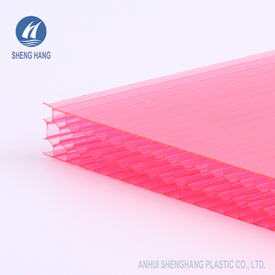 แผ่นรังผึ้งโพลีคาร์บอเนตขนาด 2100 * 6000 มม. ย้อมสี Coextrusion ISO9001
