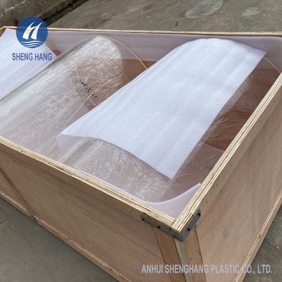 หลอดอะครีลิคใสขนาดใหญ่ 9.8ft OD400mm PMMA Cylinder Anti Impact
