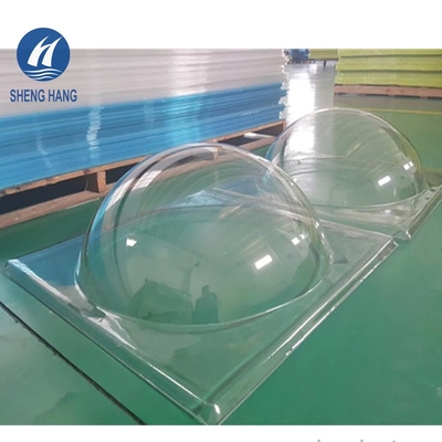 ผลิตภัณฑ์โพลีคาร์บอเนตที่สวมใส่ได้ พลาสติก Skylight Dome 8mm 2 Sides UV Protection