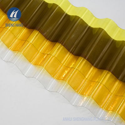 แผ่นหลังคาโพลีคาร์บอเนตลูกฟูกสีใส Co Extrusion